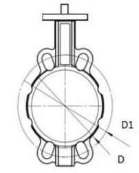 D371X butterfly valve drewing