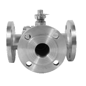 DKV Stainless Steel Flanged 3 Ways Ball Valve