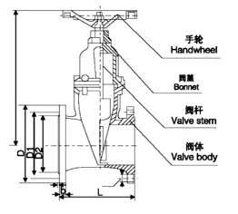 Z45X gate valve drawing